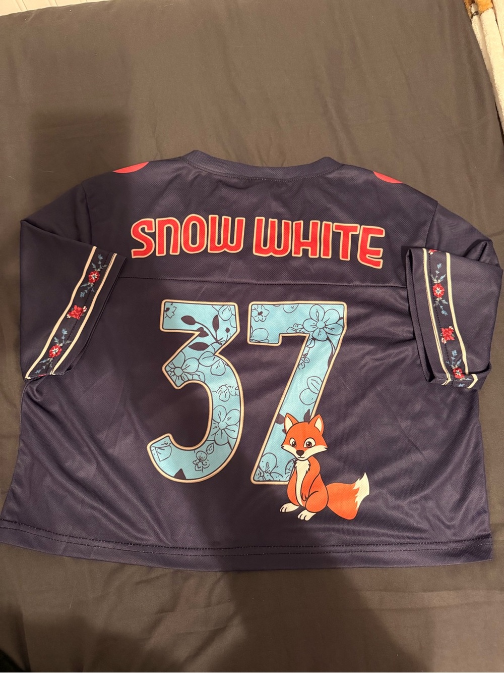 Snow White Womens Navy Blue Number 37 Sports Jersey